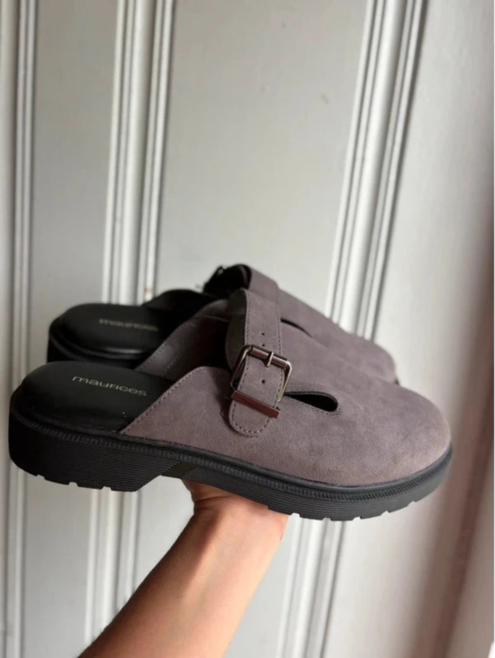 Women’s Maurices Slingback Purple Suede Mules Size 10 USA